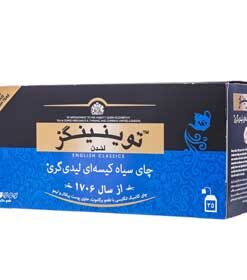 چای کیسه ای (تی بگ) 25 عددی لیدی گری انولوپ دار توینینگز